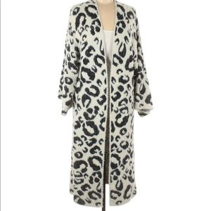 Anthropologie brand Eyelash leopard print duster cardigan
